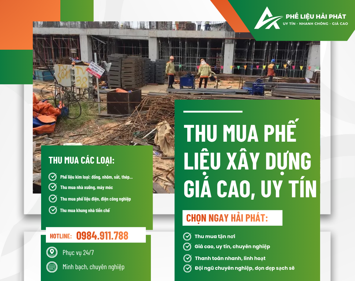 Dịch Vụ Thu Mua Phế Liệu Xây Dựng Chuyên Nghiệp, Giá Cao